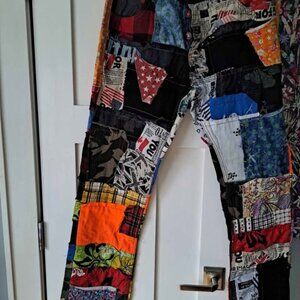 Mens biepa Jeans 38/32 Y2K Style Patchwork Jeans amazing new never worn